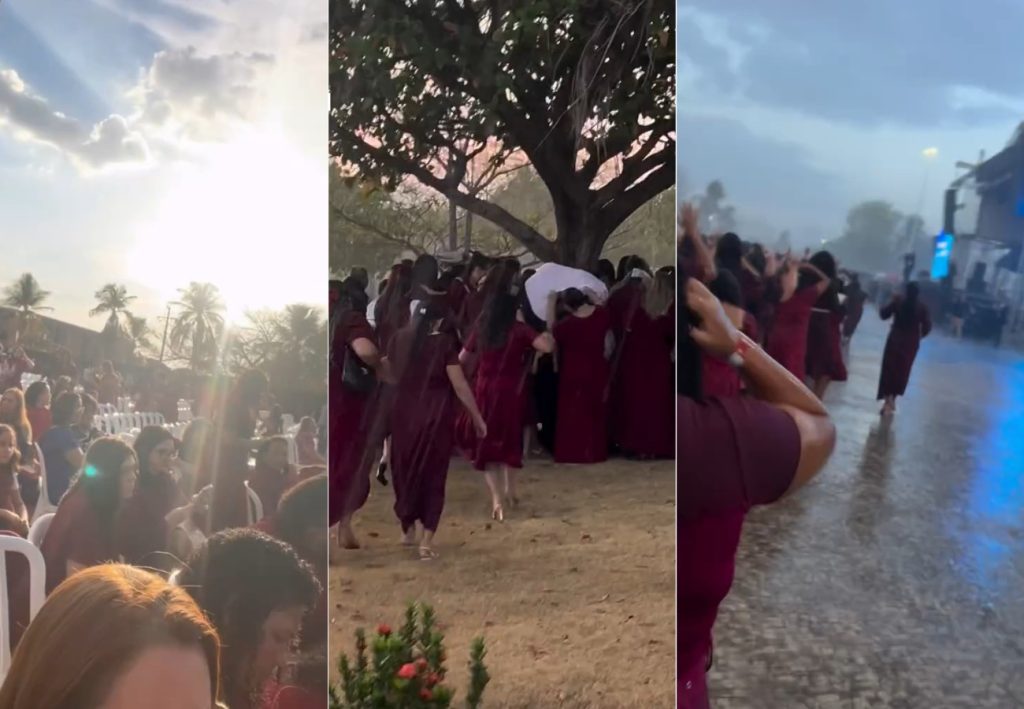 ‘Não nos importamos com cabelo arrumado’, diz cantora que registrou chuva em congresso evangélico no TO